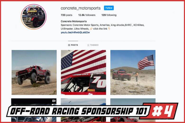 off road racing sponsorship off road racer